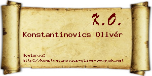 Konstantinovics Olivér névjegykártya